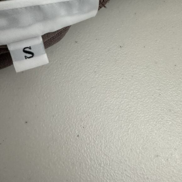 Bryn Walker Linen Top Womens Small Brown Pockets Long Sleeve Neutral - Picture 11 of 12